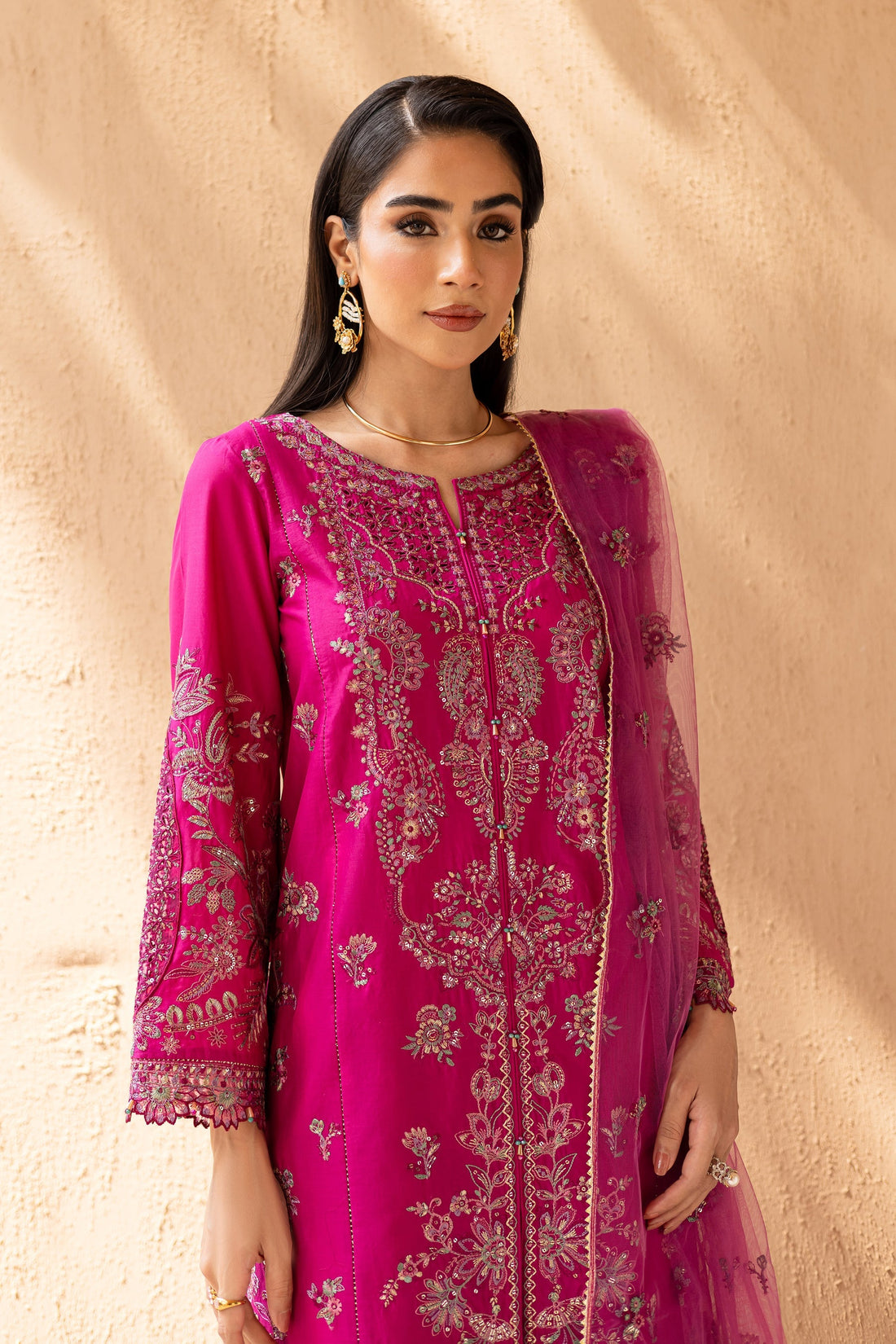 Batik | Nyra Embroidered Summer Solids | Dastak - Official Batik stockist in UK - Sakeena London