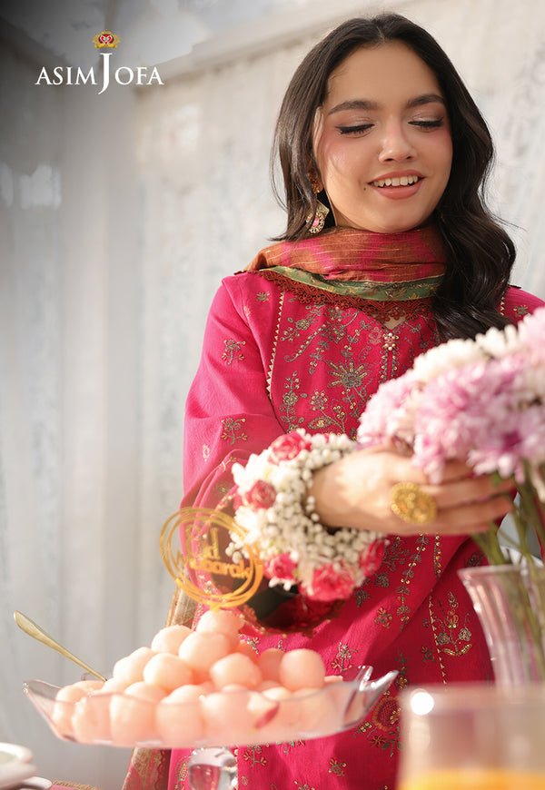 Asim Jofa | Summer Rhapsody | AJUBU-06 Embroidered Jacquard - Official Asim Jofa stockist in UK - Sakeena London