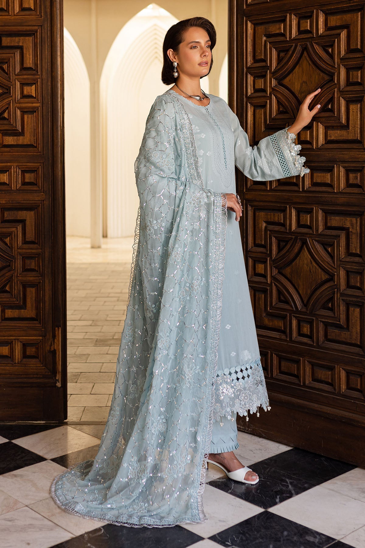 Nureh | Lawn Jacquard | NE-154 - Official Nureh stockist in UK - Sakeena London