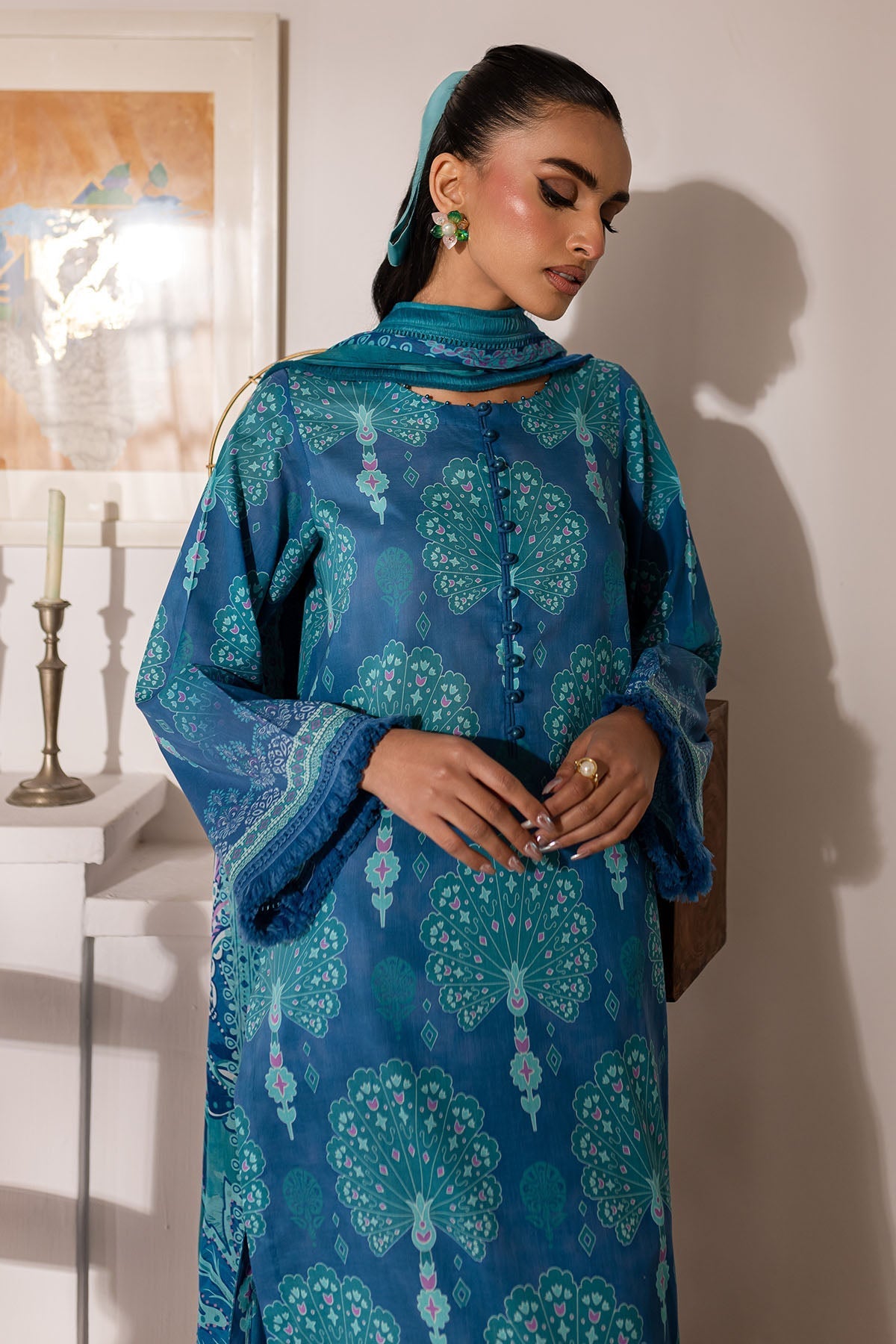 Nureh | Printed Lawn 25 | SP-145 - Official Nureh stockist in UK - Sakeena London