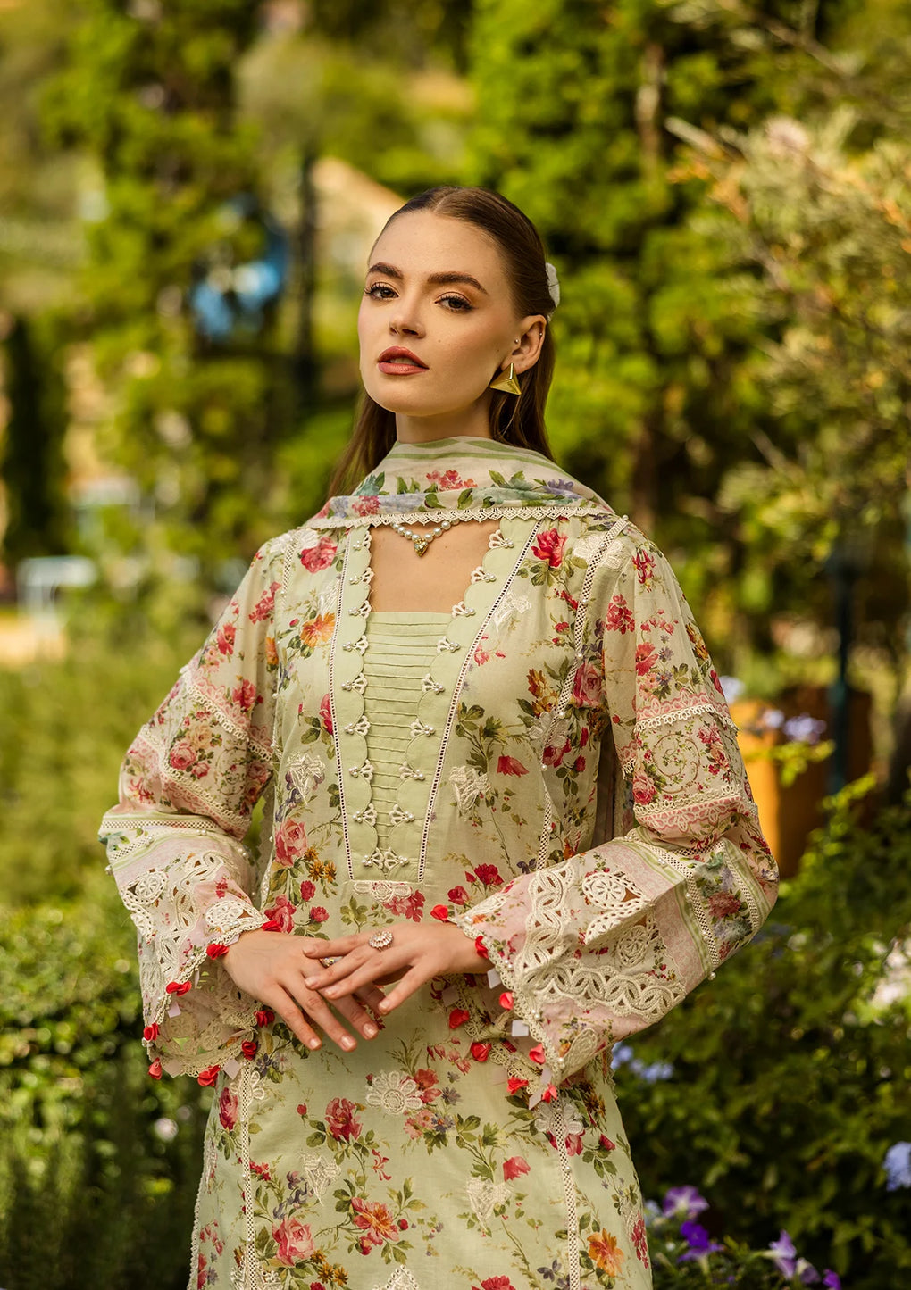 Elaf Premium | Print Chikankari 25 | ELK-04A DEAR PARADISE - Official Elaf Premium stockist in UK - Sakeena London