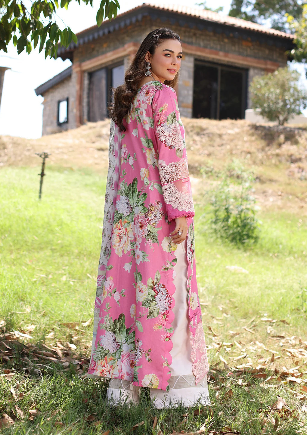 Elaf Premium | Prints Chikankari 24 | 03B PINK MUSE - Official Elaf Premium stockist in UK - Sakeena London