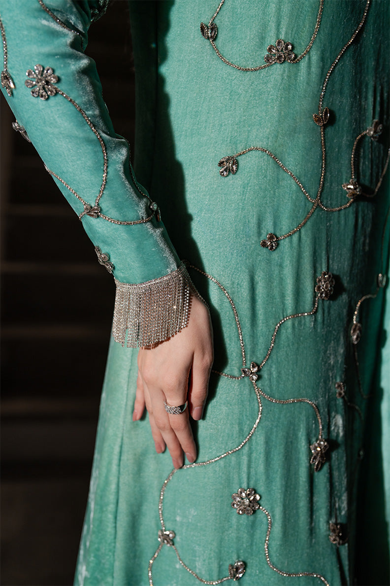 Caia | Luxury Velvet Edit 25 | Turquoise - Official Caia stockist in UK - Sakeena London