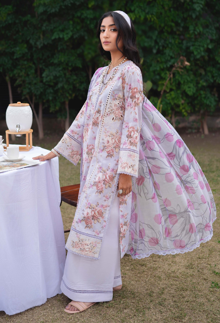 Humdum | Gardenia Lawn 24 | Printkari Lawn PLG 04 - Official HumDum stockist in UK - Sakeena London