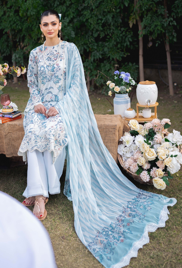 Humdum | Gardenia Lawn 24 | Printkari Lawn - PLG 08 - Official HumDum stockist in UK - Sakeena London