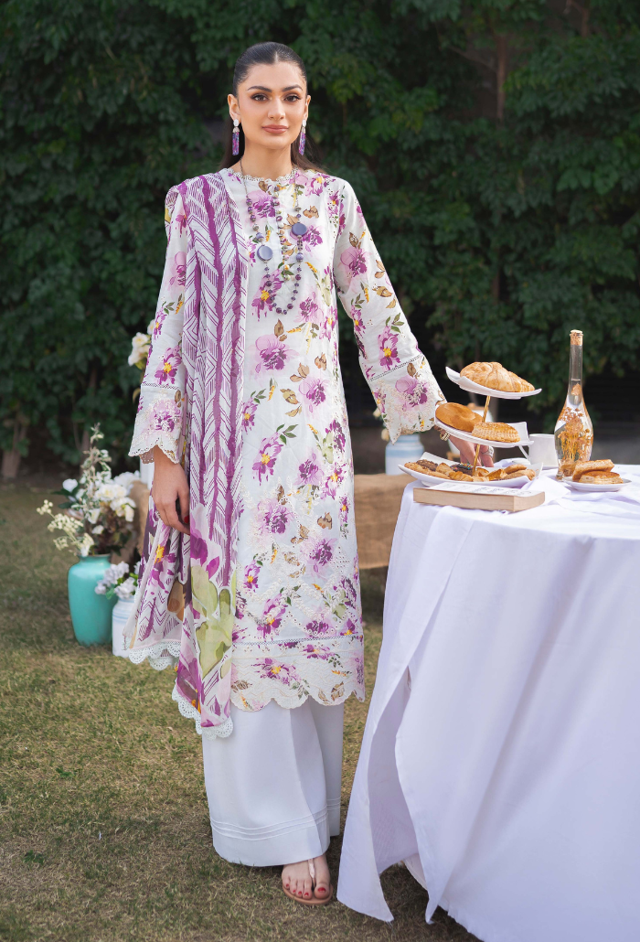 Humdum | Gardenia Lawn 24 | Printkari Lawn PLG 10 - Official HumDum stockist in UK - Sakeena London