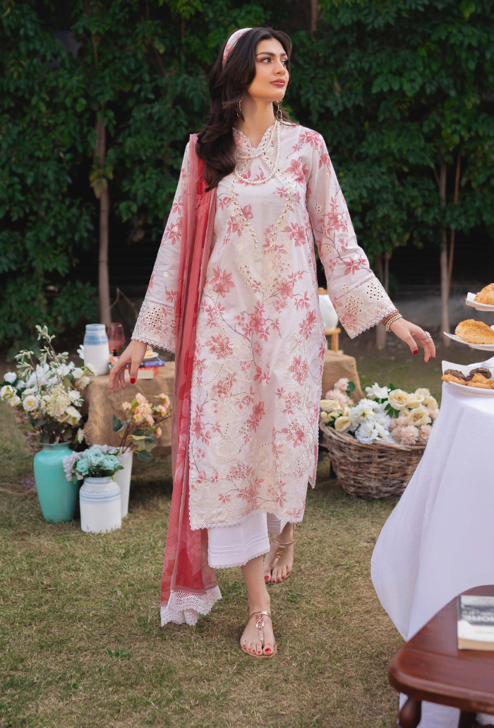 Humdum | Gardenia Lawn 24 | Printkari Lawn PLG 06 - Official HumDum stockist in UK - Sakeena London