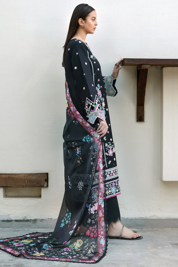Farasha | Summer Weaves Embroidered Lawn | Ember Shadow - Official Farasha stockist in UK - Sakeena London