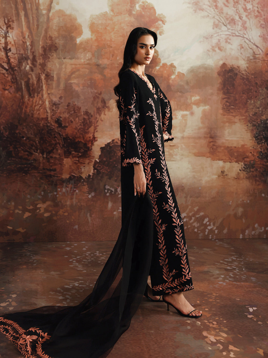 Caia | Embroidered Edit | Black Rose - Official Caia stockist in UK - Sakeena London