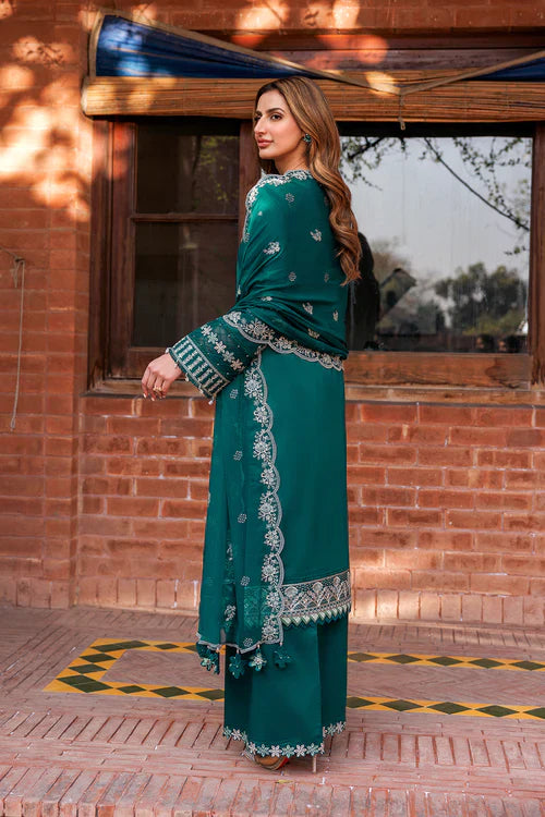 Farasha | Kaavish Lawn 24 | TEAL GARLAND - Official Farasha stockist in UK - Sakeena London