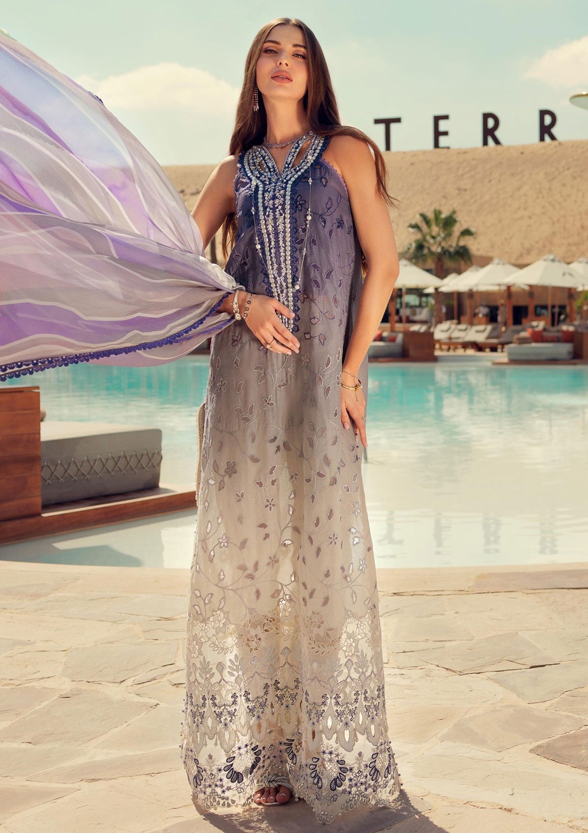 Lawn Collection - Noor by Saadia Asad - Eid Handwork LaserkariÃÂÃÂ Lawn - SL24#03