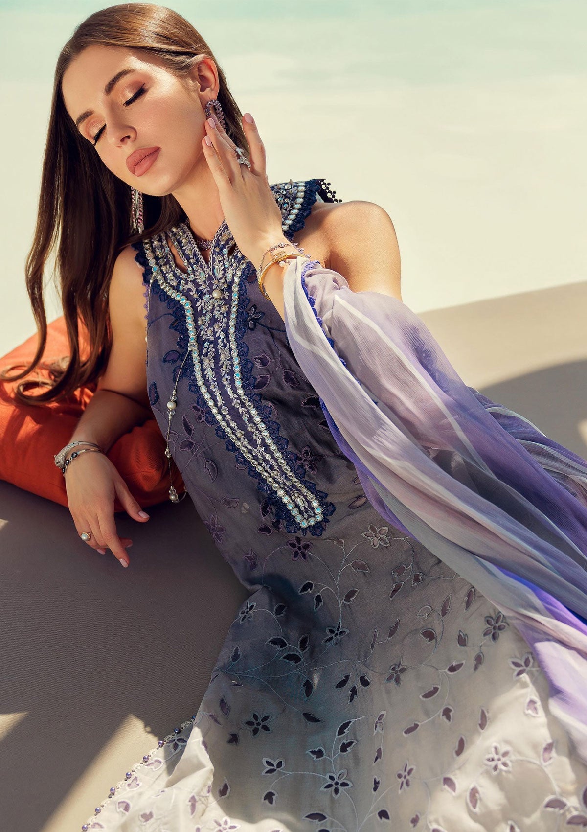 Lawn Collection - Noor by Saadia Asad - Eid Handwork LaserkariÃÂÃÂ Lawn - SL24#03