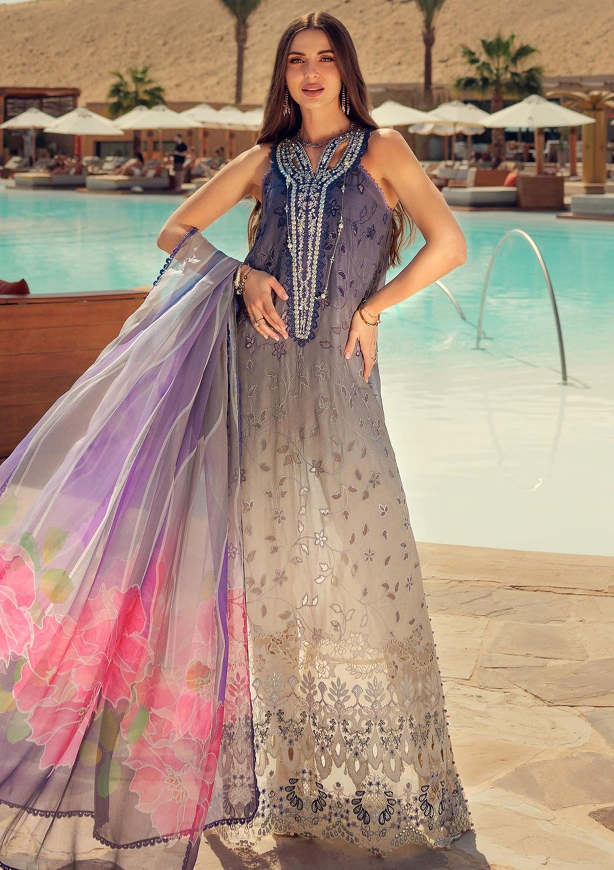 Lawn Collection - Noor by Saadia Asad - Eid Handwork LaserkariÃÂÃÂ Lawn - SL24#03