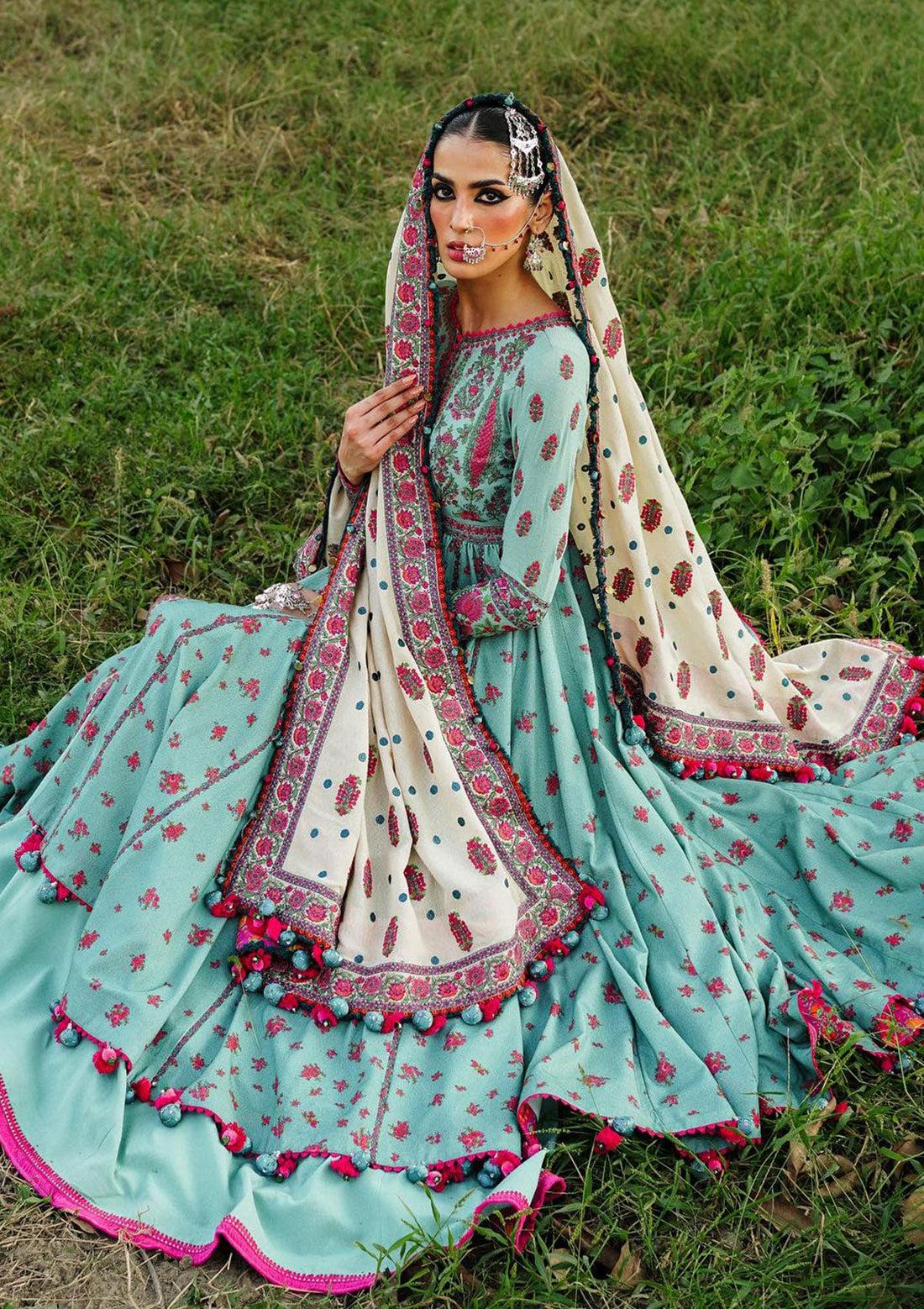 Winter Collection - Hussain Rehar - Karandi AW - D#04 - Ferozi