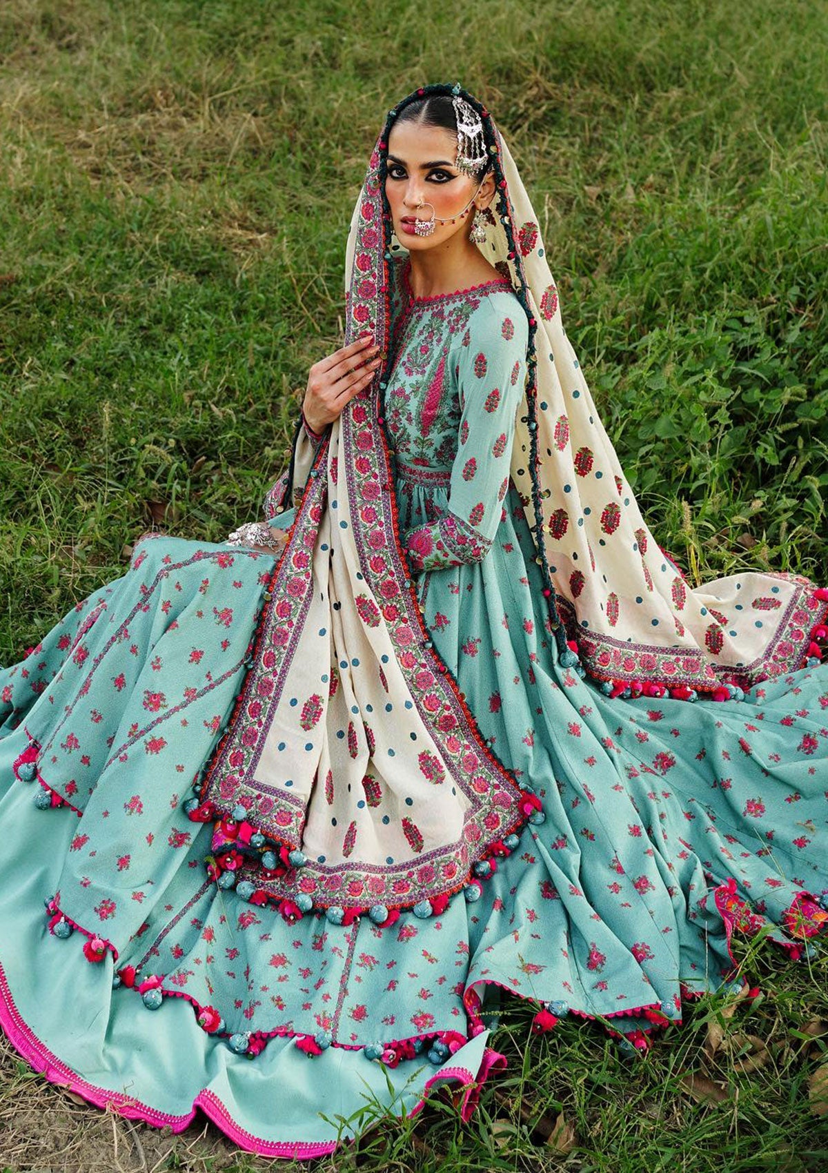Winter Collection - Hussain Rehar - Karandi AW - D#04 - Ferozi