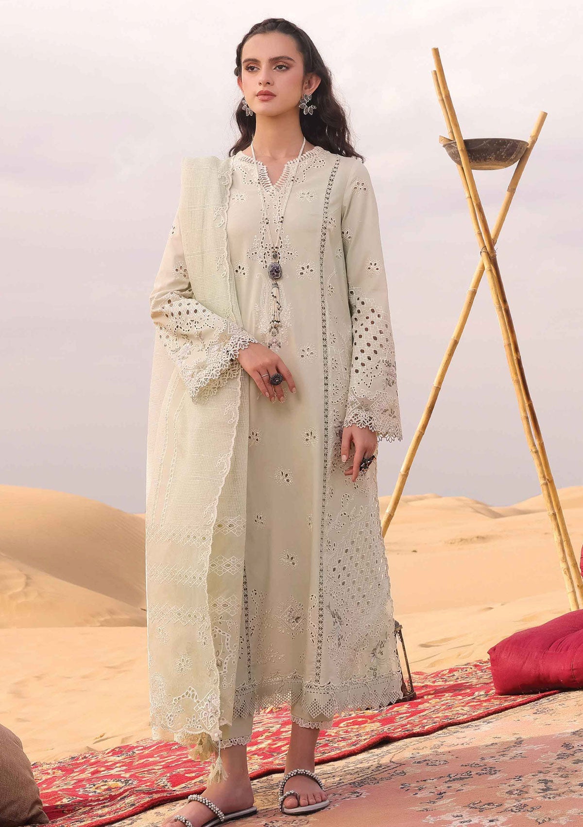 Lawn Collection - Qalamkar - Chikankari - Eid Edit - QLC24#04 - Sorcha
