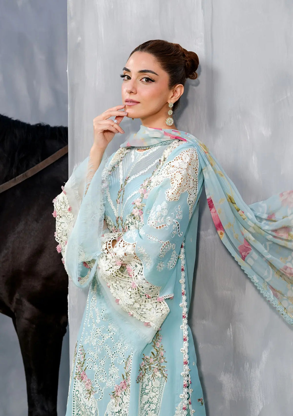 Elaf Premium | Luxury Lawn 25 | ELH-5B ELYA - Official Elaf Premium stockist in UK - Sakeena London