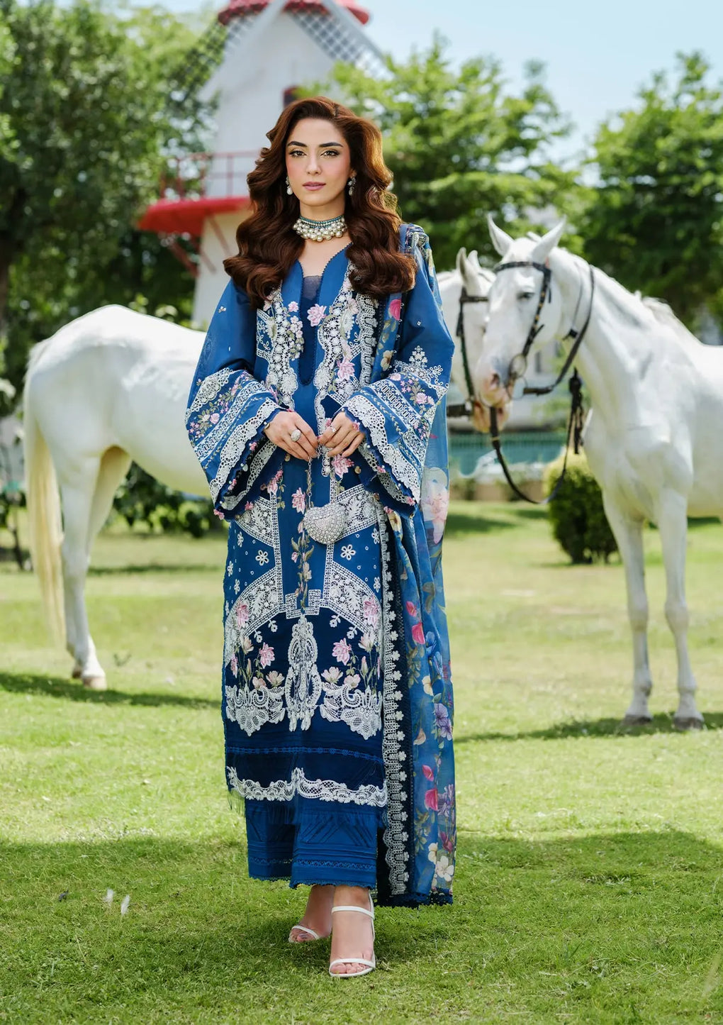 Elaf Premium | Luxury Lawn 25 | ELH-2A ZIVA - Official Elaf Premium stockist in UK - Sakeena London