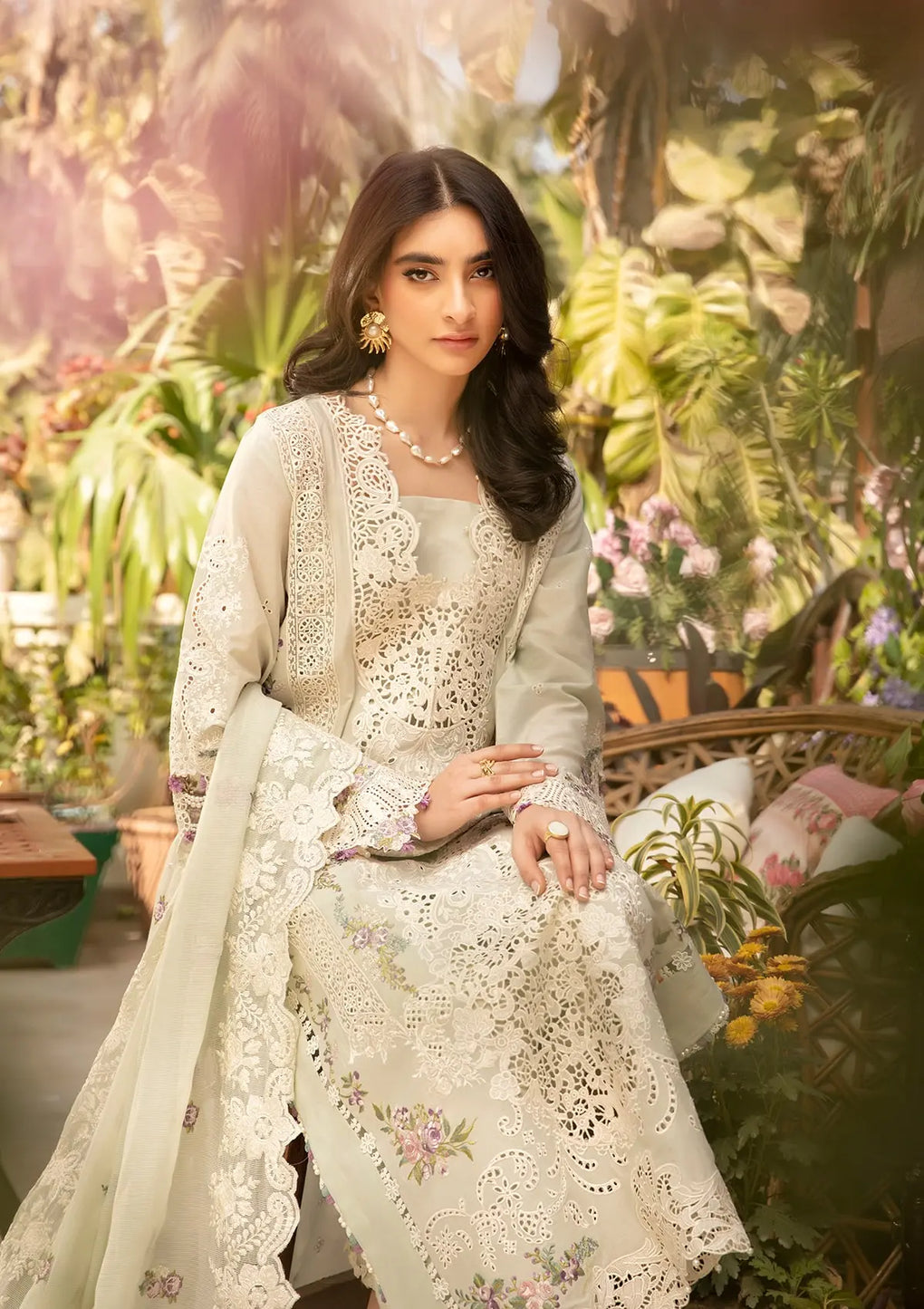 Elaf Premium | Luxury Lawn 25 | ELM-1B SANAA - Official Elaf Premium stockist in UK - Sakeena London