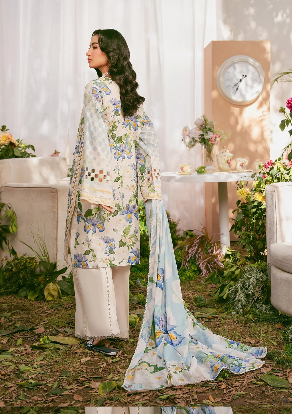 Elaf Premium | Prints 25 | EPS-6A IVORY PETALS - Official Elaf Premium stockist in UK - Sakeena London