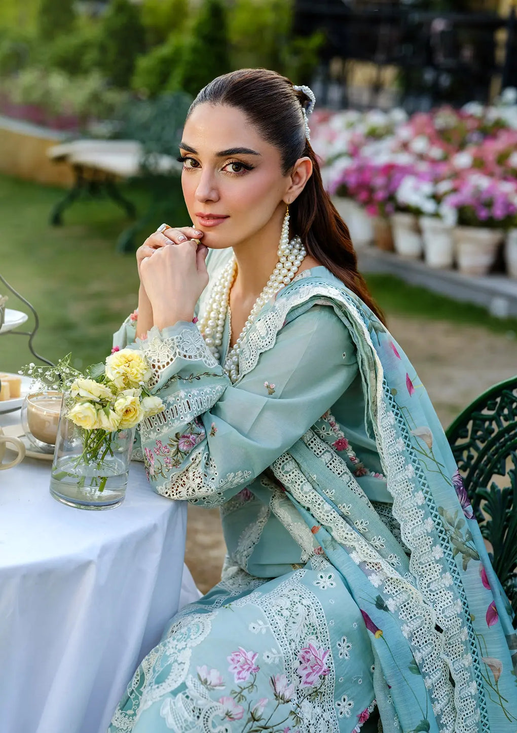 Elaf Premium | Luxury Lawn 25 | ELH-2B ZOYA - Official Elaf Premium stockist in UK - Sakeena London