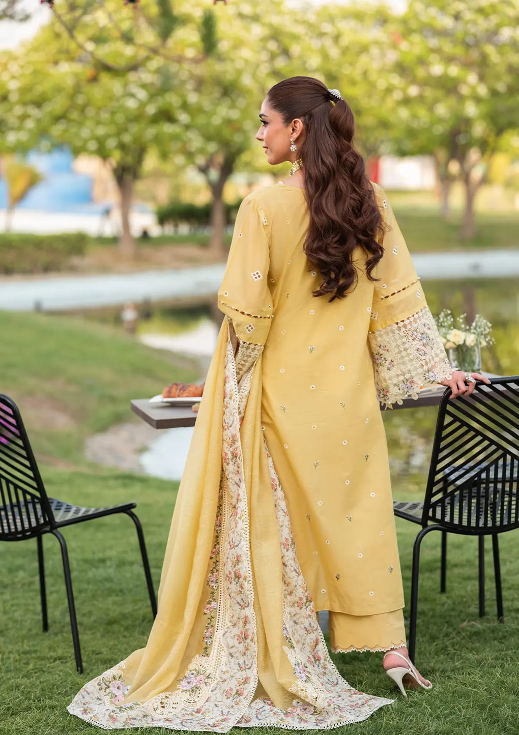 Elaf Premium | Luxury Lawn 25 | ELH-4A DANDELION - Official Elaf Premium stockist in UK - Sakeena London