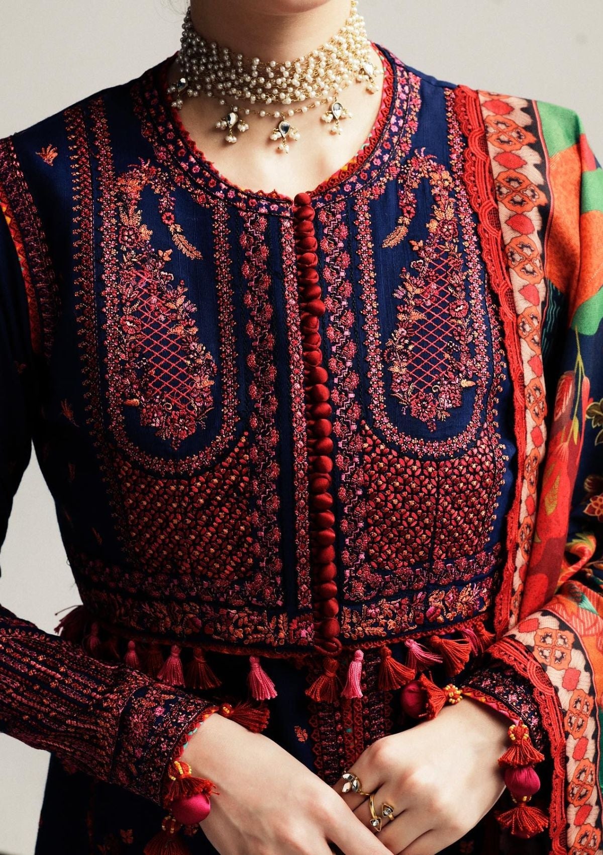 Winter Collection - Hussain Rehar - Khaddar Shawl - Cerulean