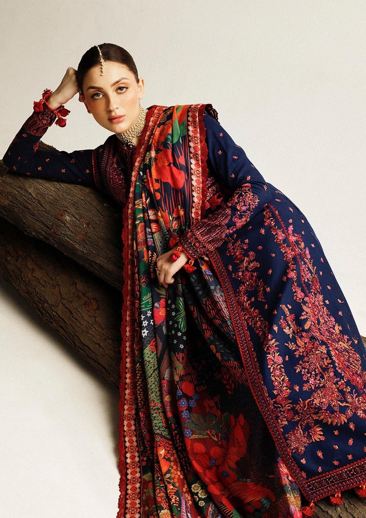 Winter Collection - Hussain Rehar - Khaddar Shawl - Cerulean