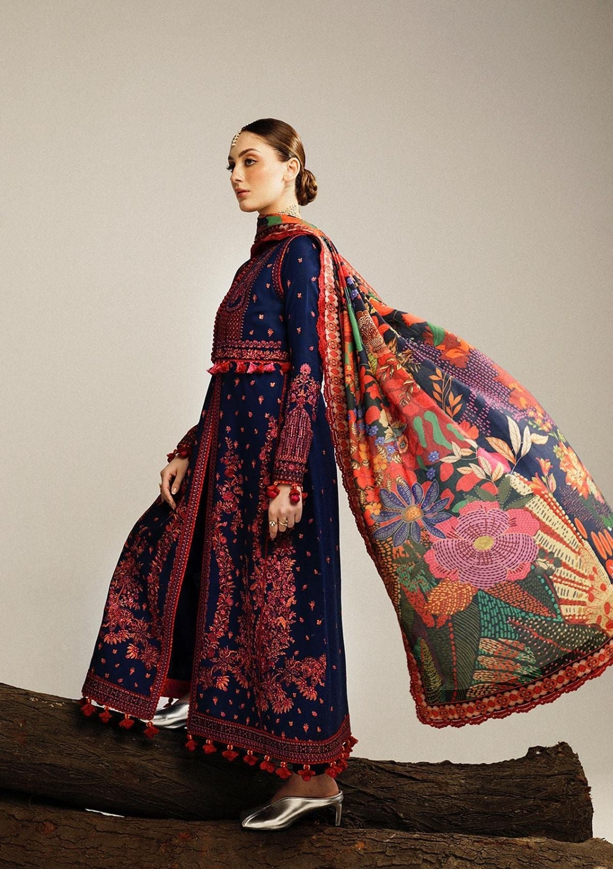 Winter Collection - Hussain Rehar - Khaddar Shawl - Cerulean