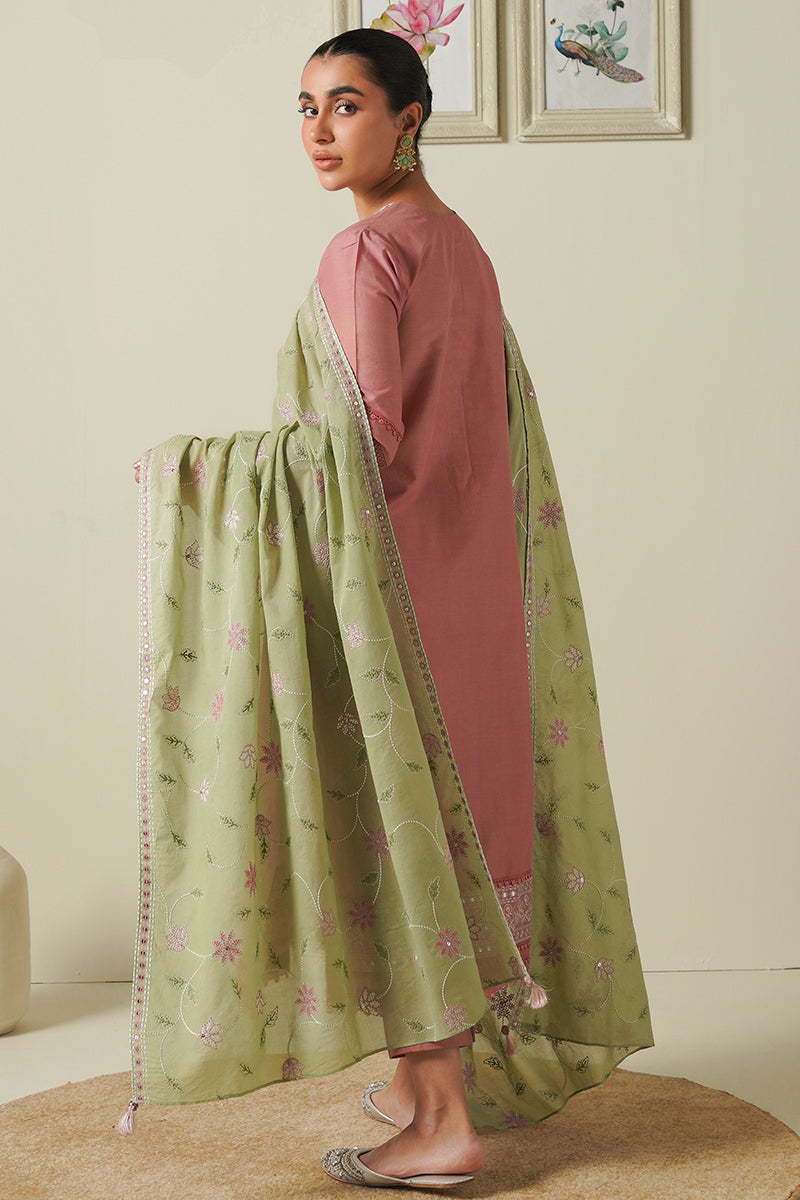 Cross Stitch | Mahiri Embroidered Lawn 24 | SOFT SAGE - Official Cross Stitch stockist in UK - Sakeena London