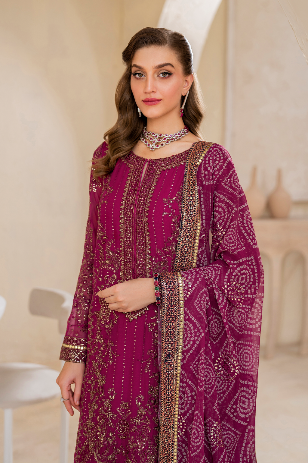 Iznik | Chinnon Chiffon | CC-45 Embroidered Chiffon - Official Iznik stockist in UK - Sakeena London