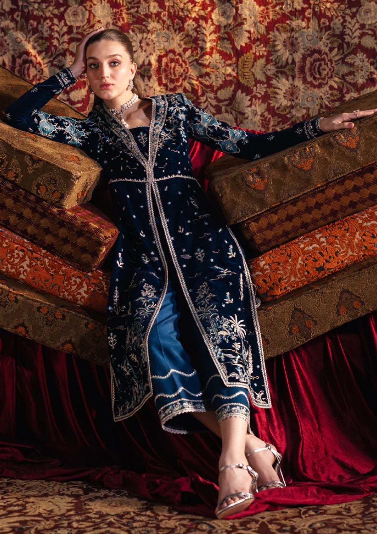 Winter Collection - Qalamkar - Velvet Edit - QV24#07 - LIYANA