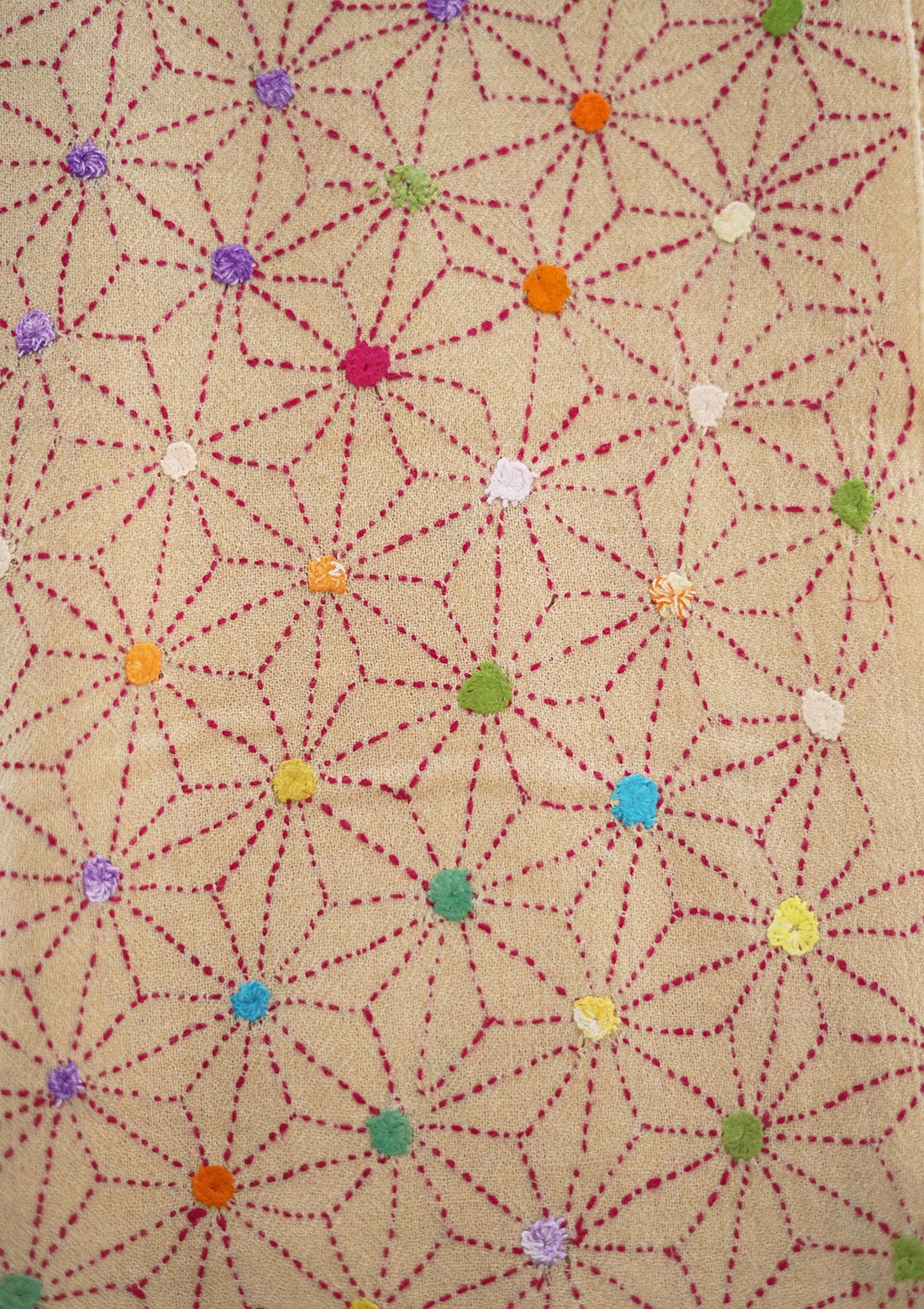 Wool Needle Work Shawl D - 49D - P SKIN