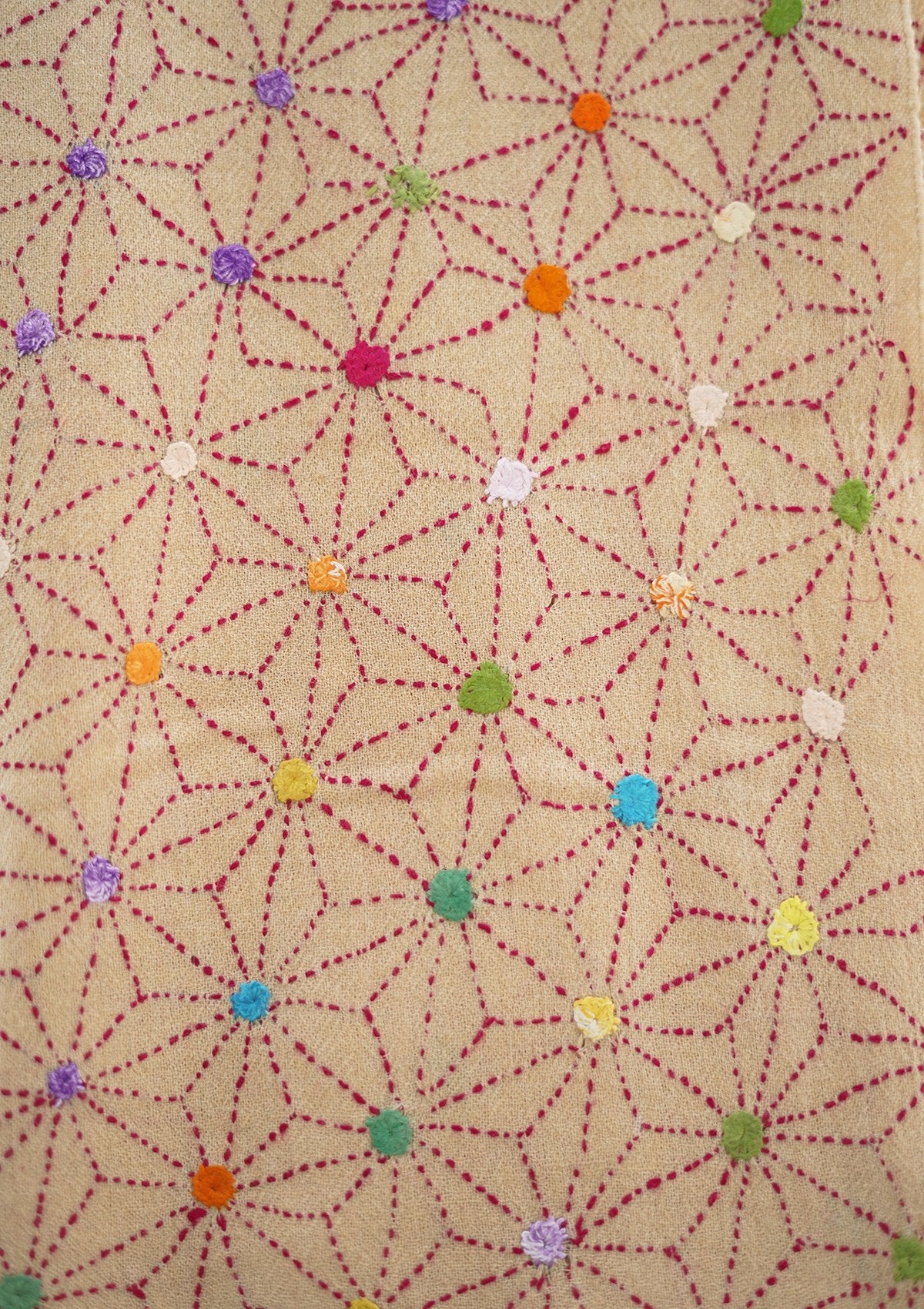 Wool Needle Work Shawl D - 49D - P SKIN