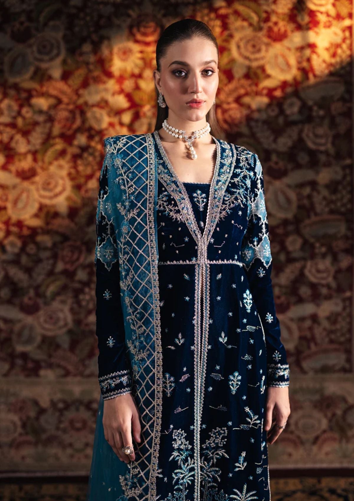 Winter Collection - Qalamkar - Velvet Edit - QV24#07 - LIYANA