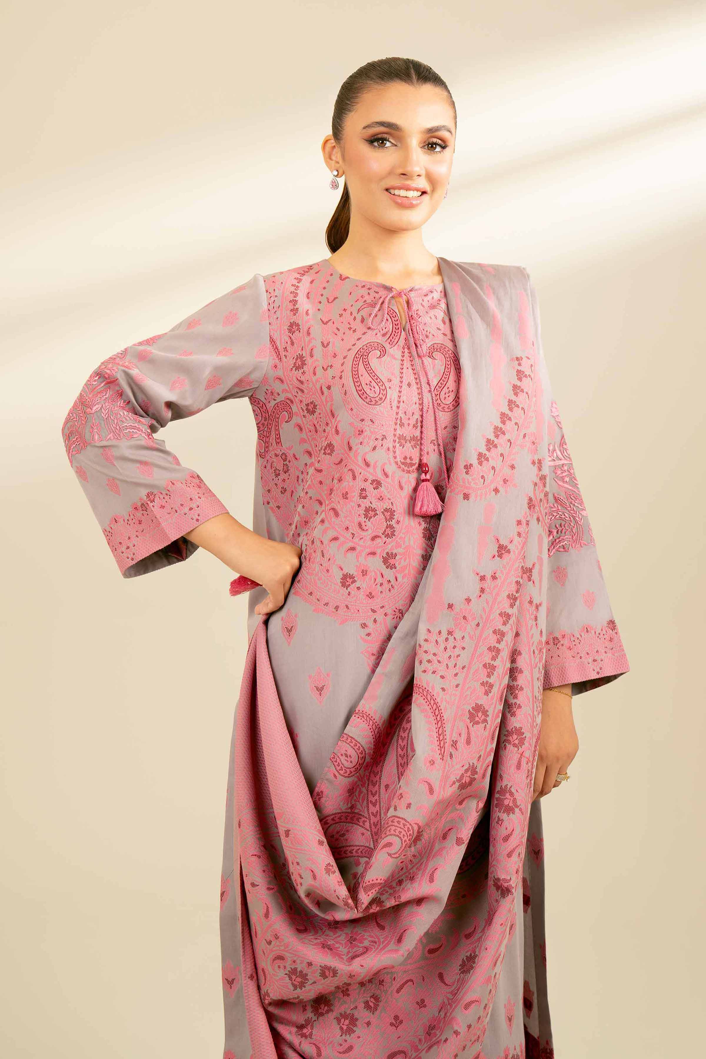 Jacquard Embroidered Suit - 42402158 - Official Nishat stockist in UK - Sakeena London