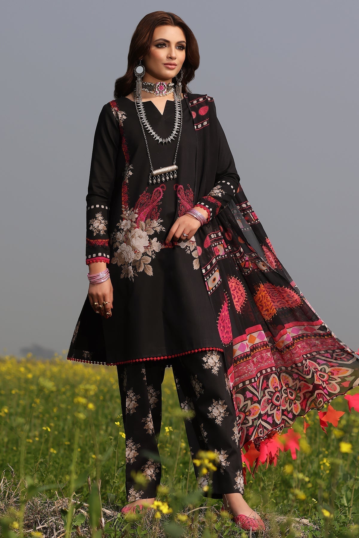 Charizma | Lawn Collection 24 | SP4-01 - Official Charizma stockist in UK - Sakeena London