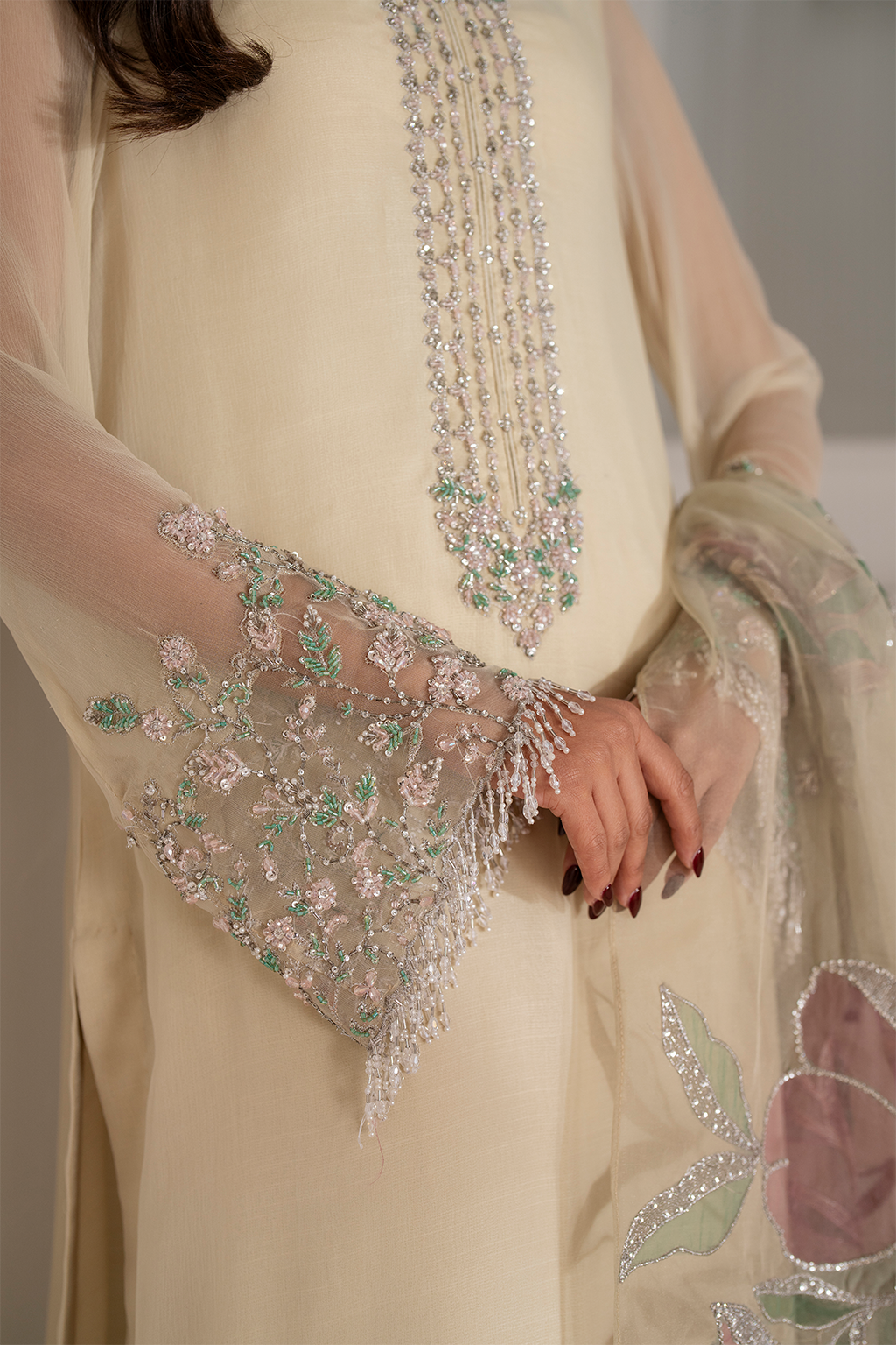 Iznik I Festive Formal I UE-413 Embroidered Chiffon - Official Iznik stockist in UK - Sakeena London