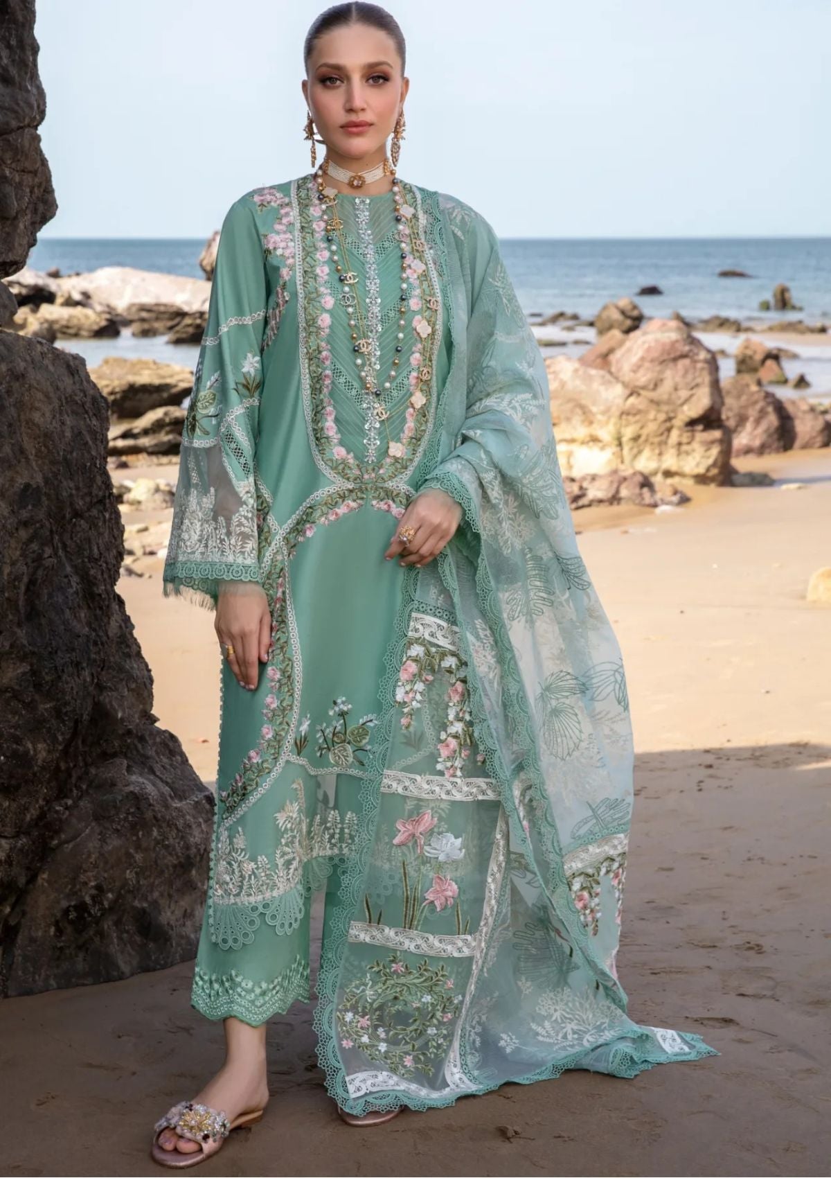 Lawn Collection - Saira Shakira - Crimson - Lawn 24 - D#6A - Winds of Eden - Jade