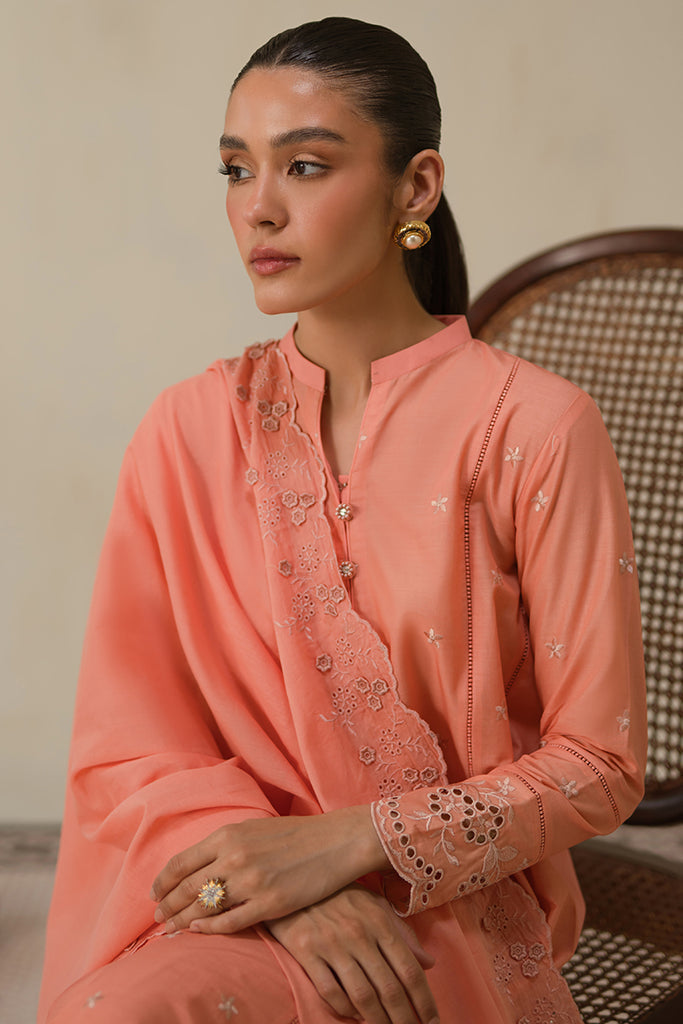 Cross Stitch | Chikankari Lawn 24 | CORAL HAZE - Official Cross Stitch stockist in UK - Sakeena London