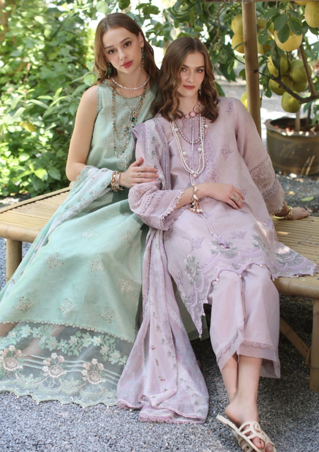 Lawn - Noor by Saadia Asad - Eid Luxe - Printedkari 25 - D#6-A