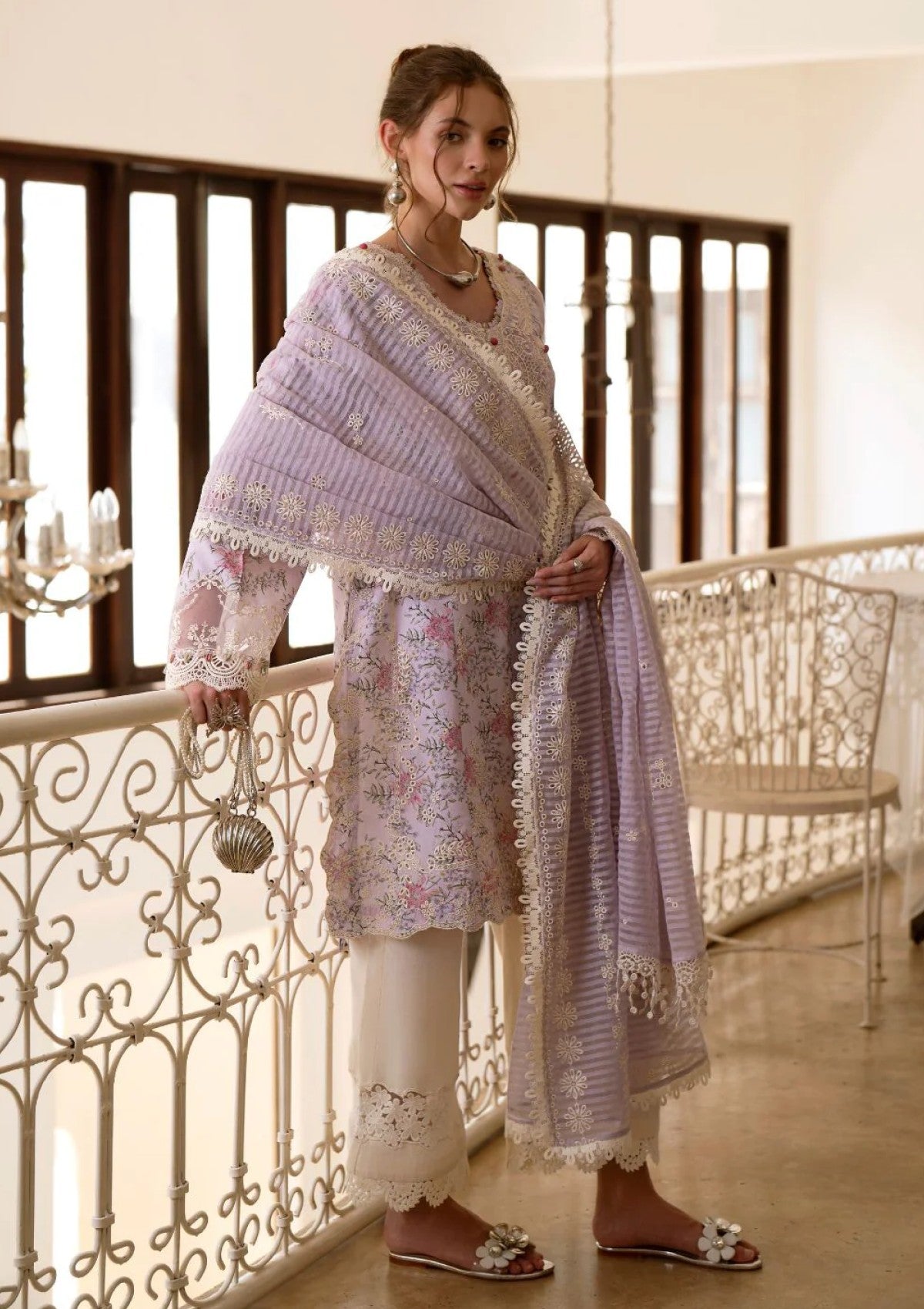 Lawn - Alif - AJR Printkari 25 - PK#01 - Pearl