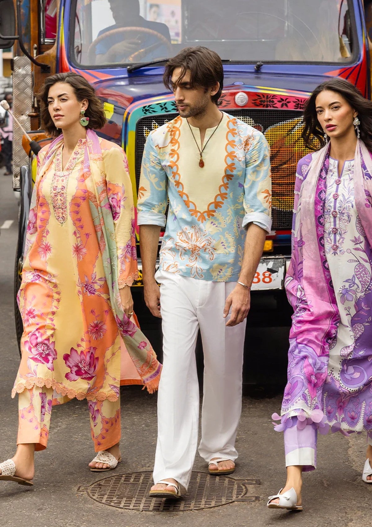 Lawn - Mushq - Hemline - La Dolce - Prints - D#5A - Fabola