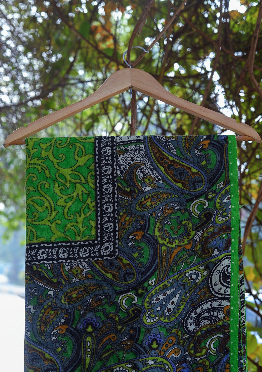 Digital Printed Wool Shawl D - 03 - Parrot