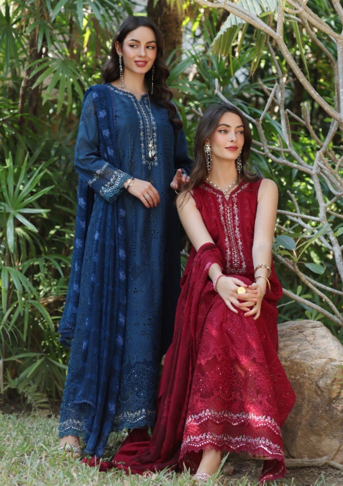 Lawn - Noor By Saadia Asad - Eid Luxury - Handwork Laserkari - NEH25#7B