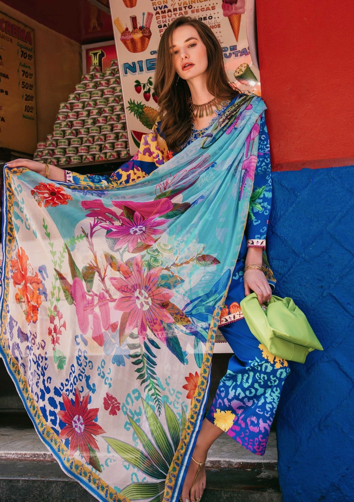 Lawn - Mushq - Hemline - La Dolce - Prints Vol-2 - HUN25#10A - FLOWER OF LIFE