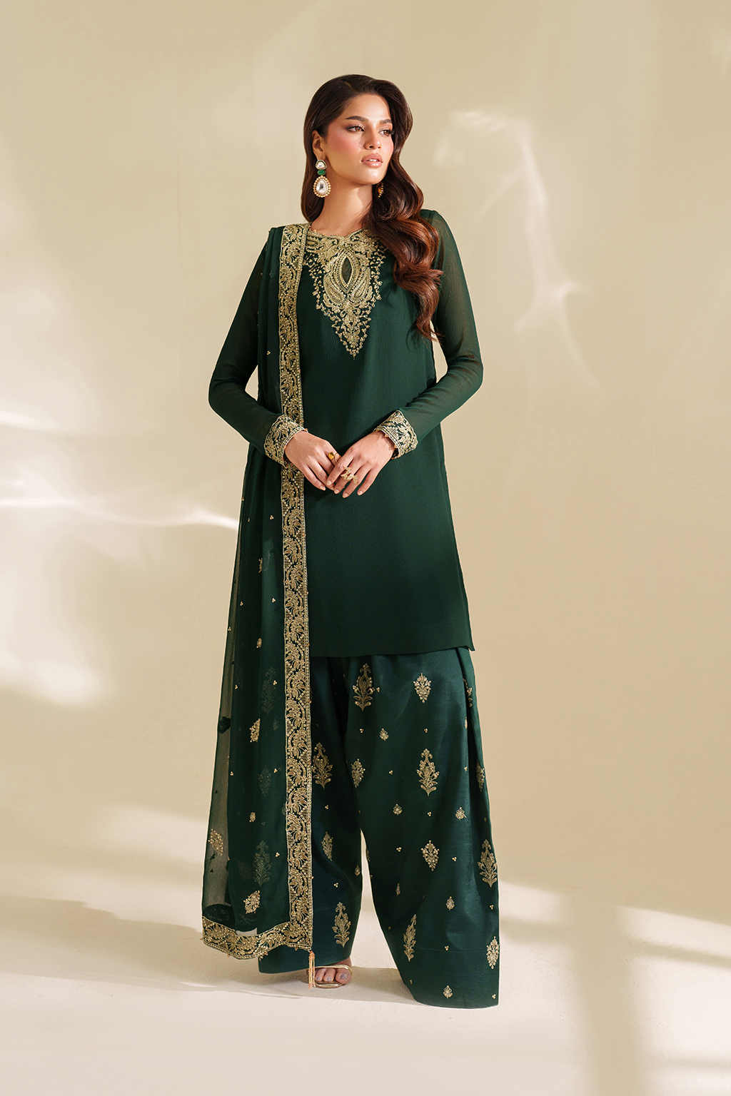 Iznik I Festive Formal I CC-75 Embroidered Chiffon - Official Iznik stockist in UK - Sakeena London