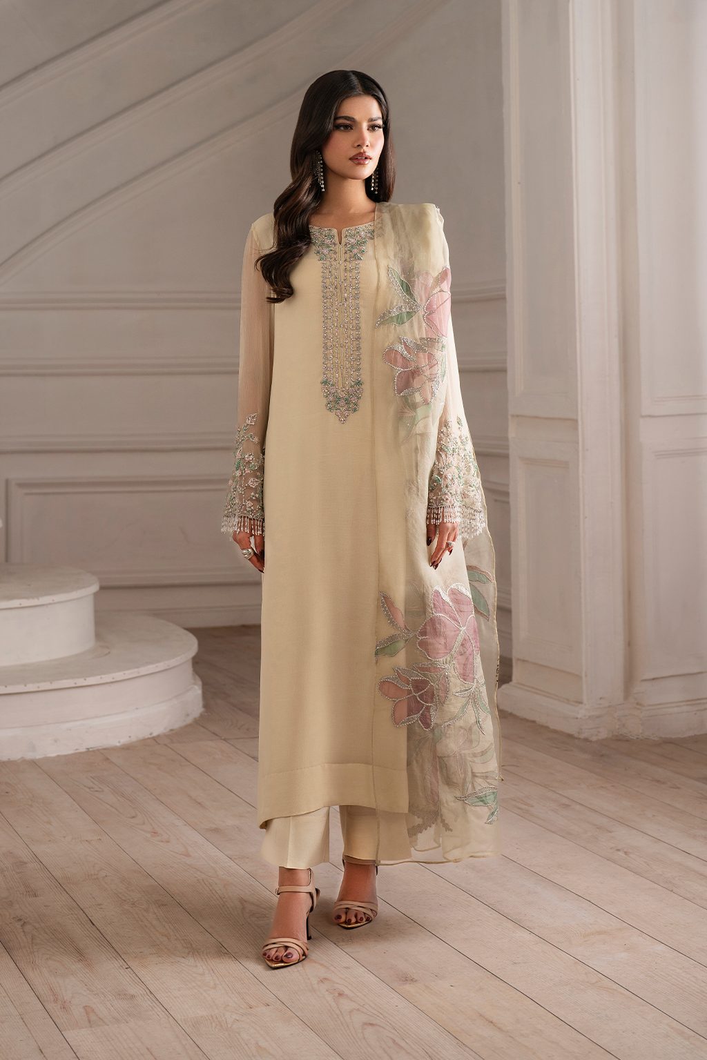 Iznik I Festive Formal I UE-413 Embroidered Chiffon - Official Iznik stockist in UK - Sakeena London