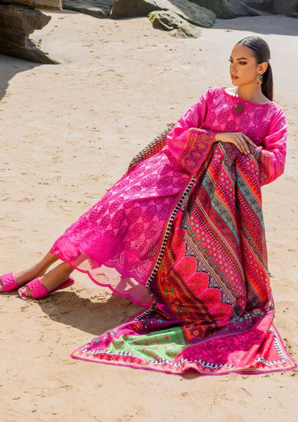 Lawn Collection - Zainab Chottani - Chikankari 24 - ZCC#6A - Laali