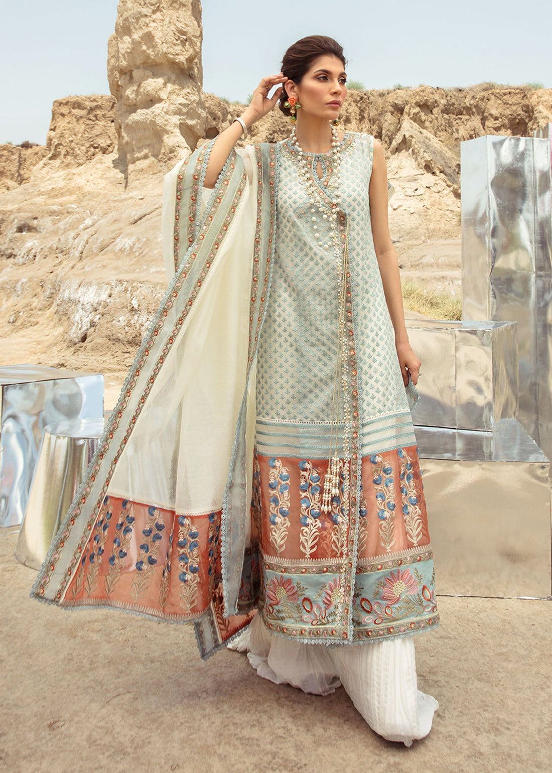 Saira Shakira | Luxury Pret | Rust Angrakha - Official Saira Shakira stockist in UK - Sakeena London